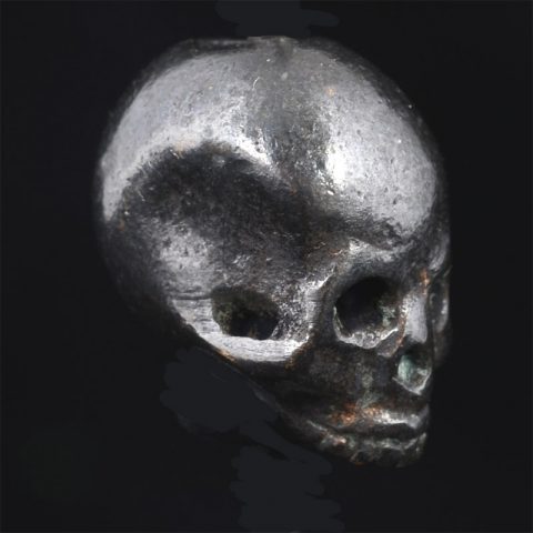 BB31BR | Medium Antique Bronze Skull Bead - 13