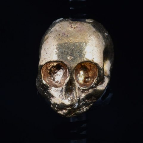 BB49BRS | Small Shiny Bronze Skull Bead - 01 | BB49BRS | Small Shiny Bronze Skull Bead - 01