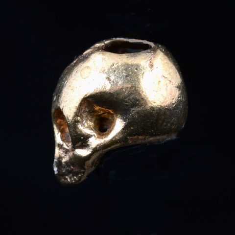 BB49BRS | Small Shiny Bronze Skull Bead - 02 | BB49BRS | Small Shiny Bronze Skull Bead - 02