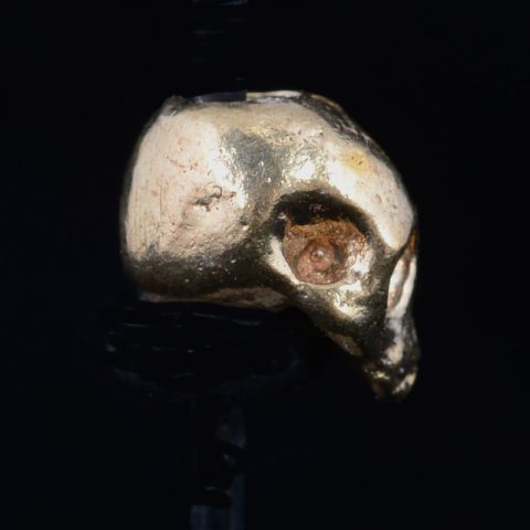 BB49BRS | Small Shiny Bronze Skull Bead - 04 | BB49BRS | Small Shiny Bronze Skull Bead - 04