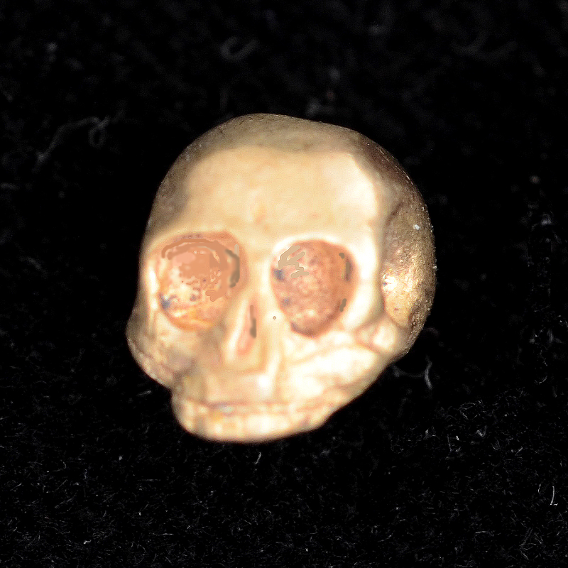 BB49BRS | Small Shiny Bronze Skull Bead - 00 | BB49BRS | Small Shiny Bronze Skull Bead - 00