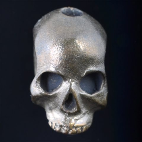 BB52BR | Large Antique Bronze Skull Burkett - 00