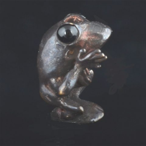BB56BR | Howling Frog Bead in Bronze By Burkett - 03 | BB56BR | Howling Frog Bead in Bronze By Burkett - 03