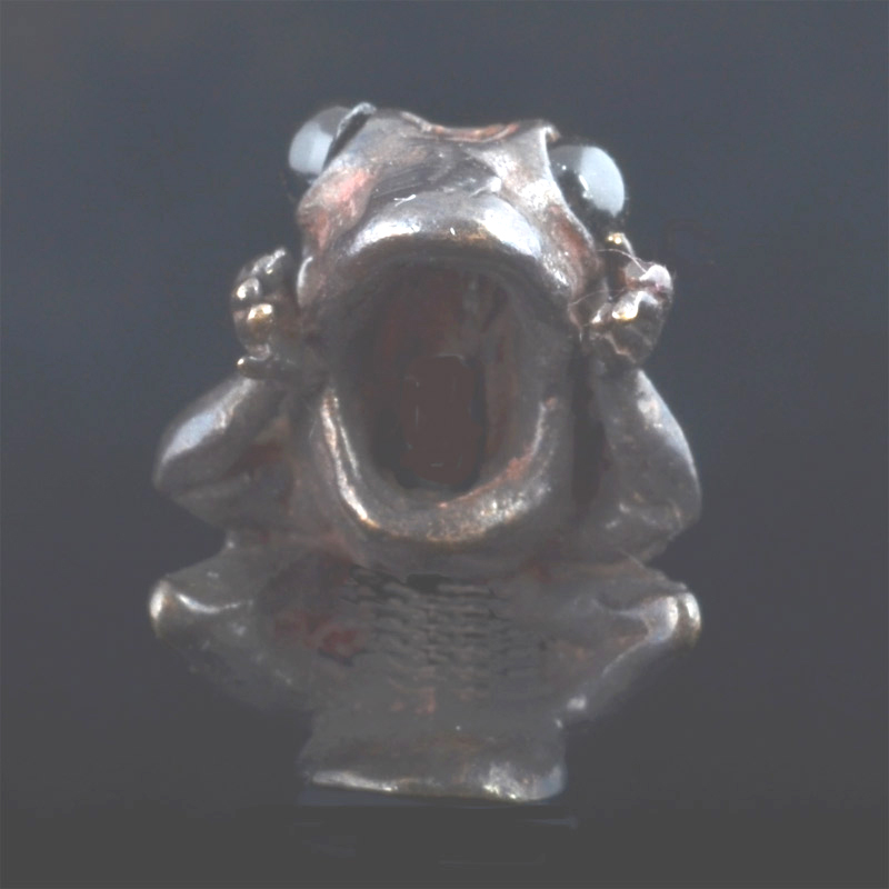 BB56BR | Howling Frog Bead in Bronze By Burkett - 00 | BB56BR | Howling Frog Bead in Bronze By Burkett - 00