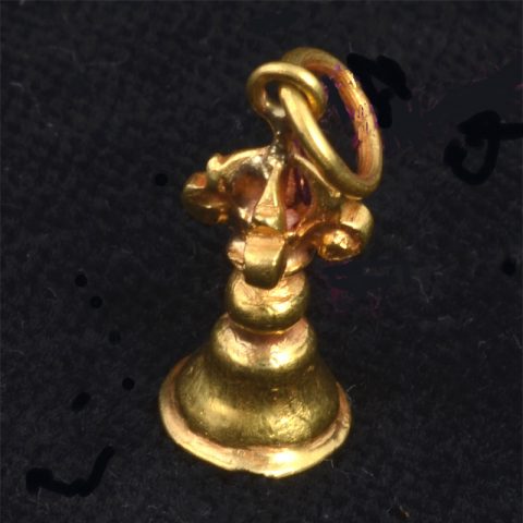 TTG28 | Tiny 24K Gold Bell Pendant - 00 | TTG28 | Tiny 24K Gold Bell Pendant - 00