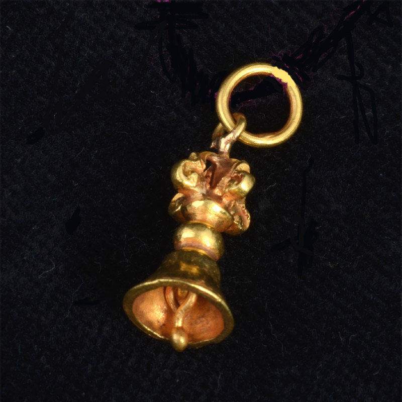 TTG28 | Tiny 24K Gold Bell Pendant - 01
