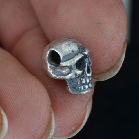 BB99S | Small Sterling Skull Bead - 06