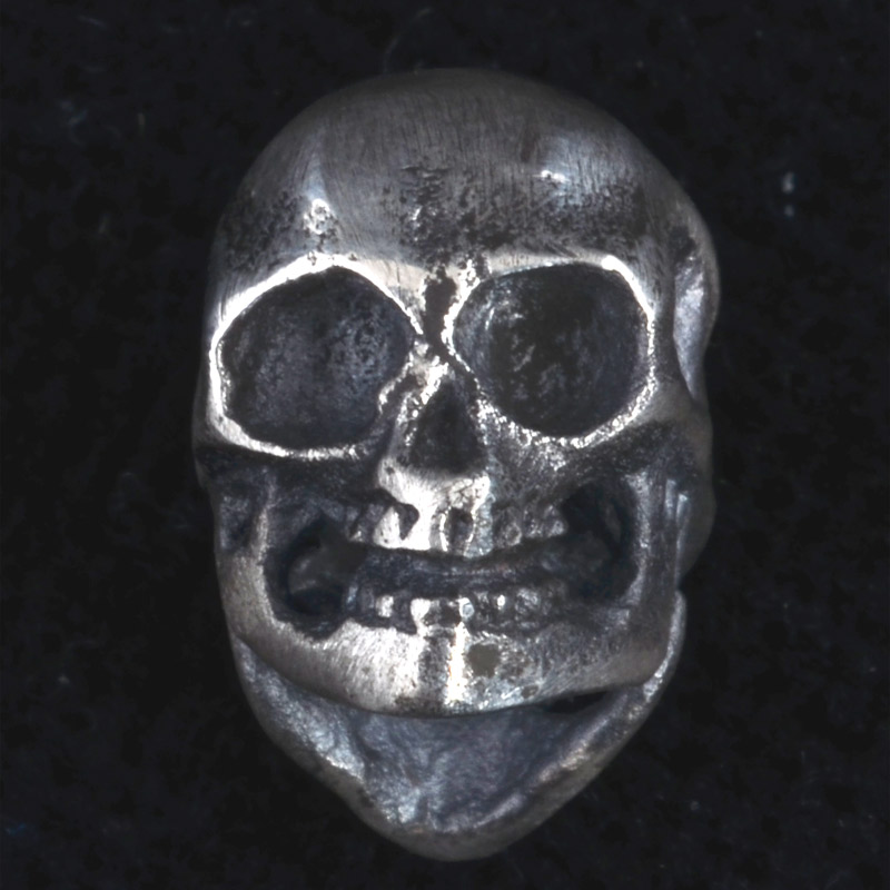 BB78S | Double Skull Guru Bead in Sterling Silver - 00