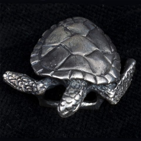 BB9041S | Sterling Silver Leatherback Turtle Slide - 01 | BB9041S | Sterling Silver Leatherback Turtle Slide - 01