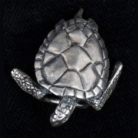 BB9041S | Sterling Silver Leatherback Turtle Slide - 02 | BB9041S | Sterling Silver Leatherback Turtle Slide - 02