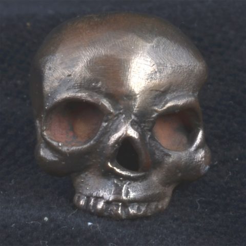 BBP79BR | Antique Bronze Skull Pendant by Robert Burkett - 00
