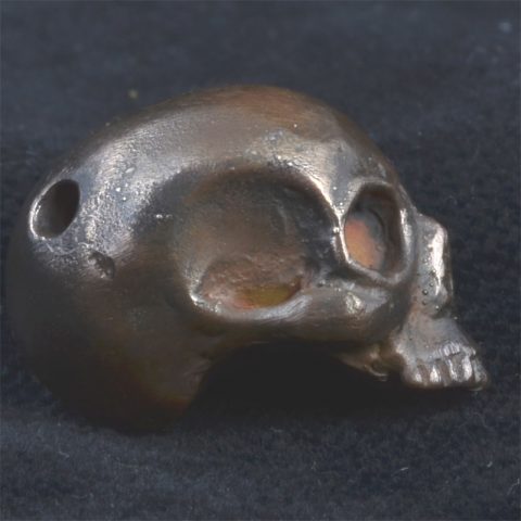 BBP79BR | Antique Bronze Skull Pendant by Robert Burkett - 01