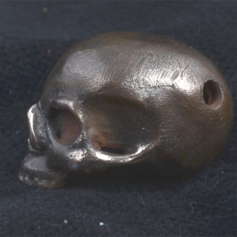 BBP79BR | Antique Bronze Skull Pendant by Robert Burkett - 02