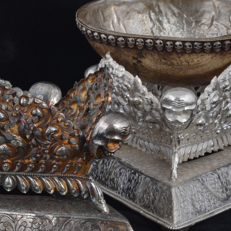 KPS503 | Silver Kapala Stand w/ Antique Finish – 06