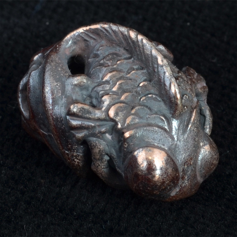 BB48 | Two Koi Ball Bead by Robert Burkett Cast in Bronze – 02