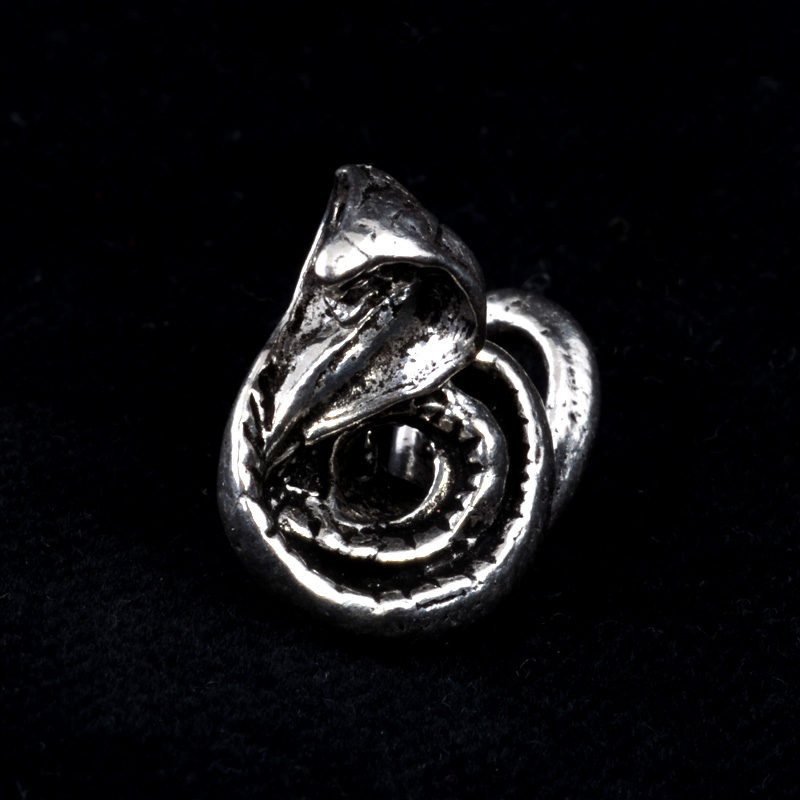 BB89S | Coiled Cobra Bead By Robert Burkett in Sterling Silver – 03
