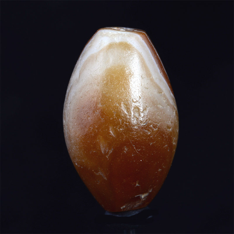 BC2357 | Ancient Banded Agate Chung Dzi Bead with One Eye – 01