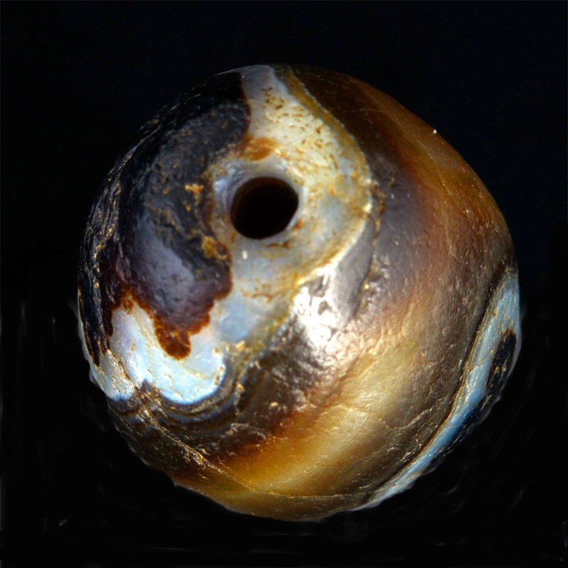 BC2358 | Ancient Chung Dzi Bead Agate with Three Eyes – 04