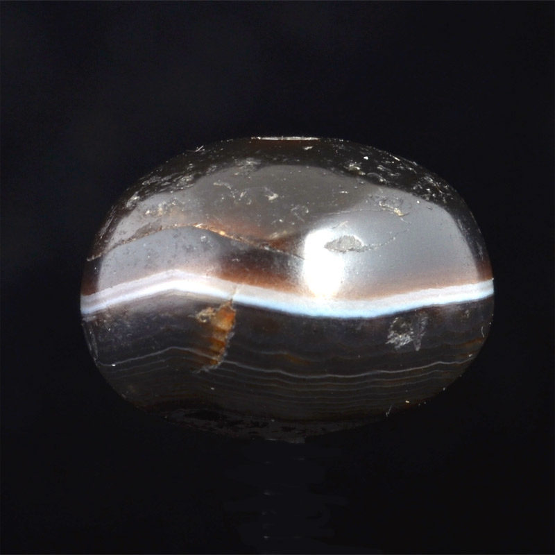 BC2815 | Ancient Natural Agate Bhaisajyaguru Dzi Bead – 00