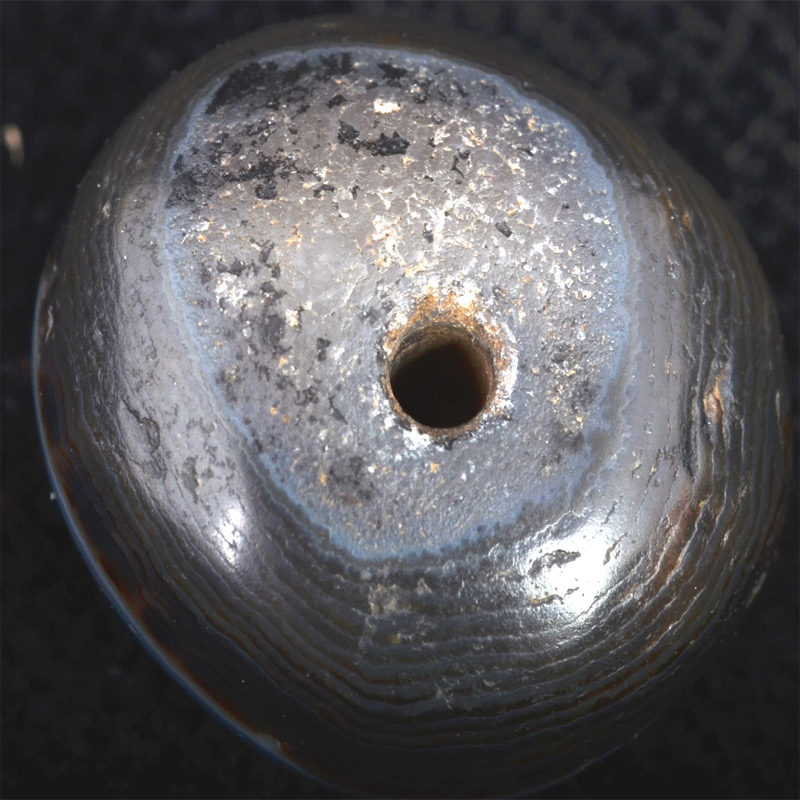 BC2815 | Ancient Natural Agate Bhaisajyaguru Dzi Bead – 05