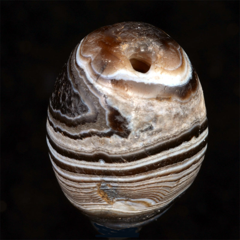 BC2846 | Ancient Agate Chung Dzi Bead with Eye – 00