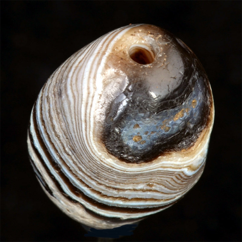 BC2846 | Ancient Agate Chung Dzi Bead with Eye – 01