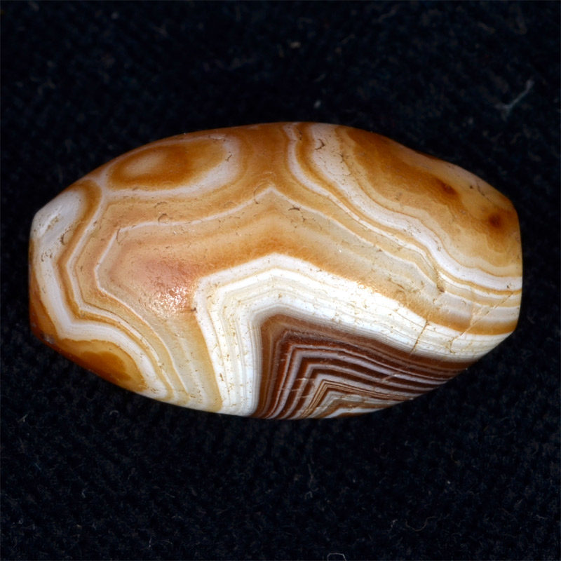BC2848 | Natural Agate Three Eye Chung Dzi Bead – 02