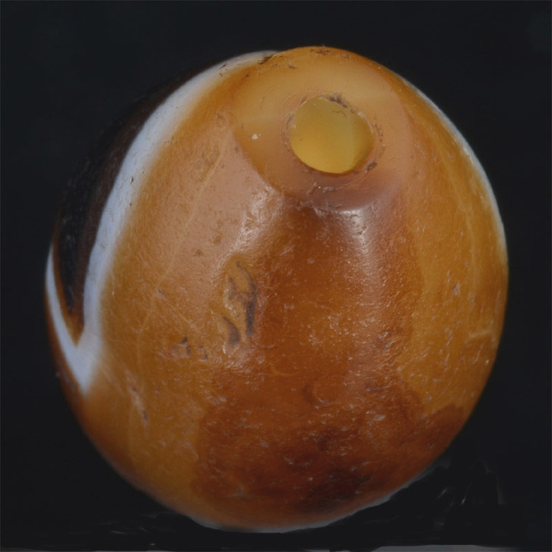 BC2849 | Ancient One Eyed Natural Agate Chung Dzi Bead – 04