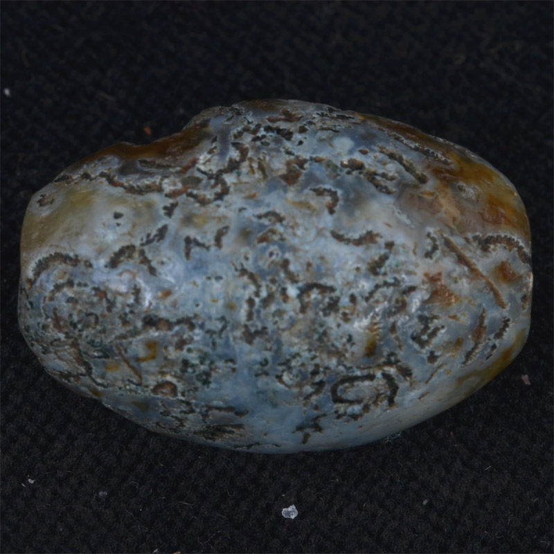 BC2852 | Ancient Chung Dzi Bead Blue Agate – 02