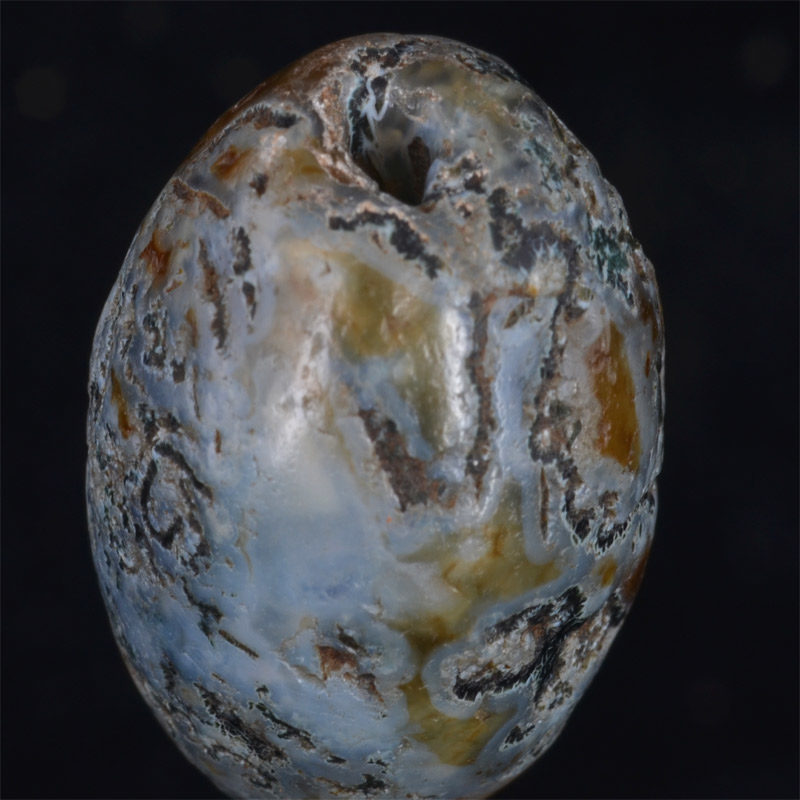 BC2852 | Ancient Chung Dzi Bead Blue Agate – 04