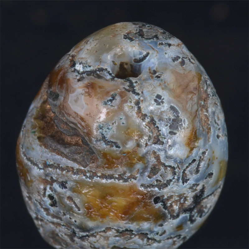 BC2852 | Ancient Chung Dzi Bead Blue Agate – 05