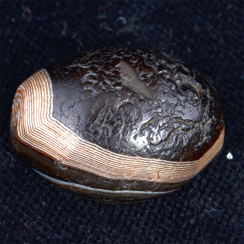 BC2853 | Ancient One Eye Agate Chung Dzi Bead – 02