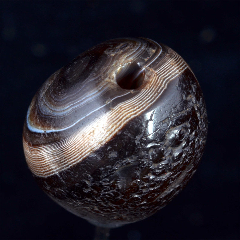 BC2853 | Ancient One Eye Agate Chung Dzi Bead – 04