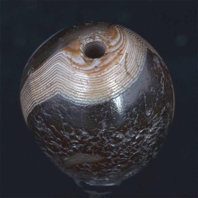 BC2853 | Ancient One Eye Agate Chung Dzi Bead – 05