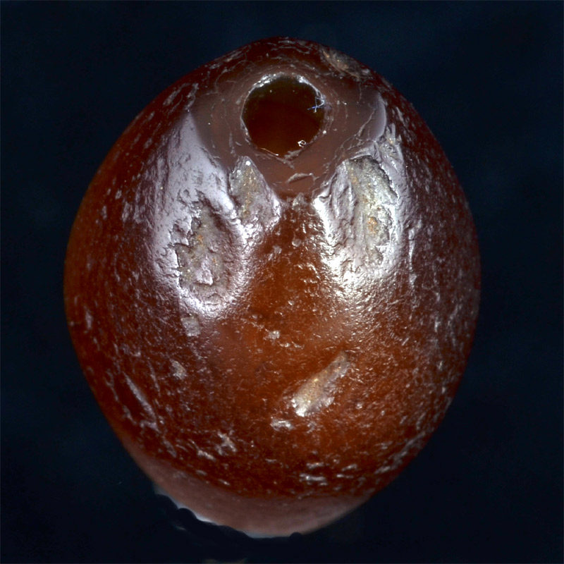 BC2854 | Ancient Natural Agate Chung Dzi Bead in Black and Brown – 05