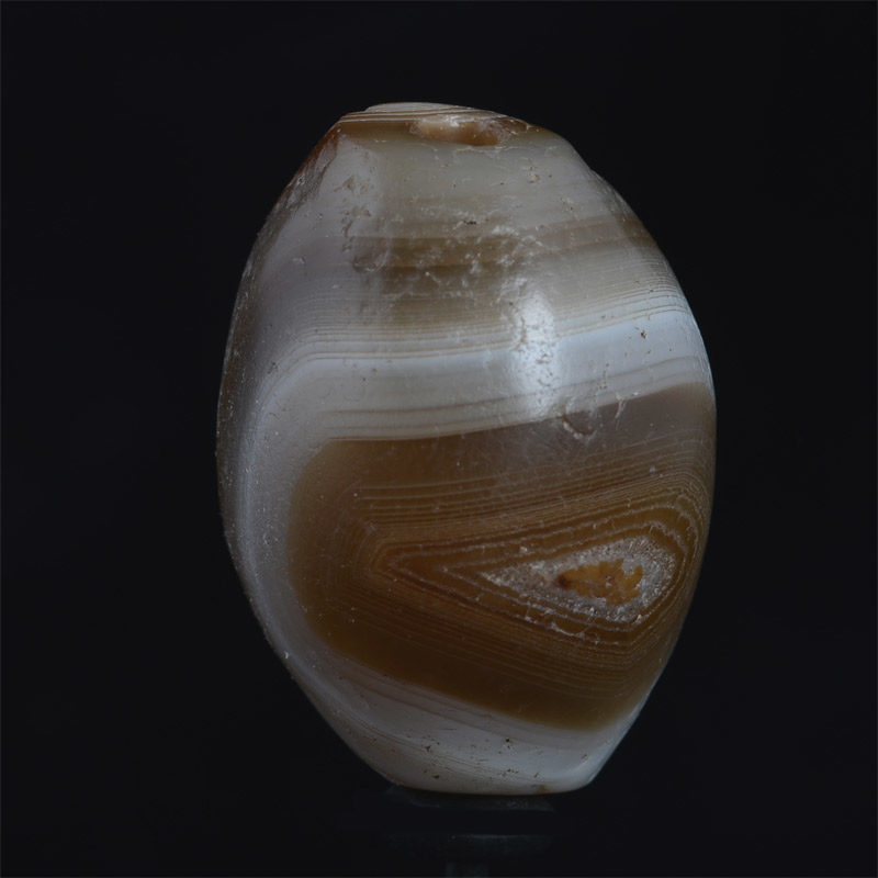 BC3246 | Ancient Banded Agate Dzi Bead with One Eye - 00 | BC3246 | Ancient Banded Agate Dzi Bead with One Eye - 00
