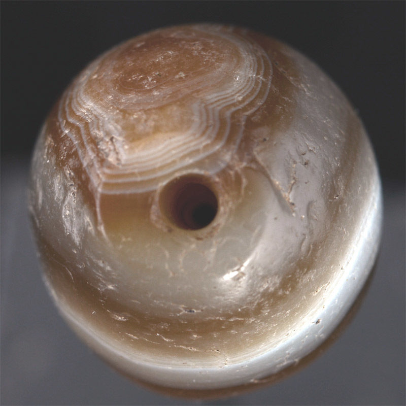 BC3246 | Ancient Banded Agate Dzi Bead with One Eye – 04