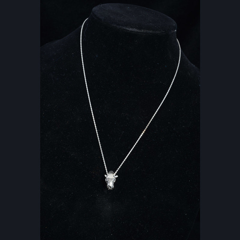 BBP40S | Smilodon Skull w/Articulated Jaw by Robert Burkett Sterling Silver – 01