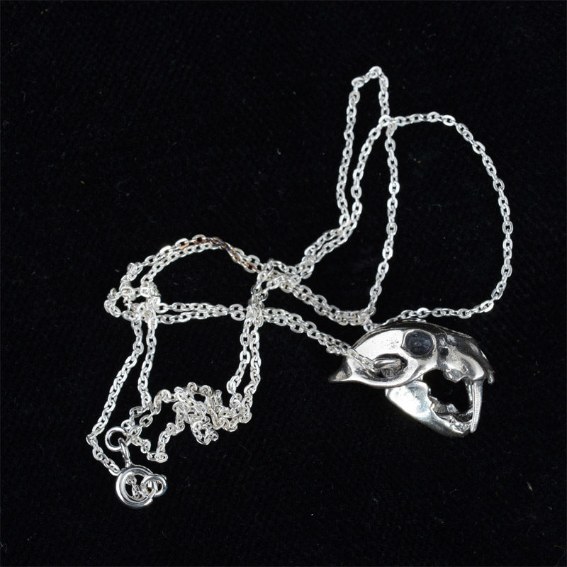 BBP40S | Smilodon Skull w/Articulated Jaw by Robert Burkett Sterling Silver – 02