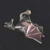 Bob Burkett Shibuichi Bat in Flight Pendant