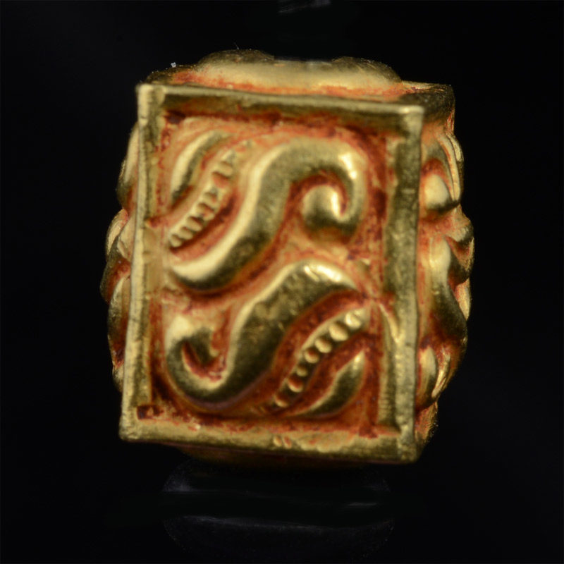 BC3259 | Pyu Gold Bead Reproduction, Box style w/Repousse – 02