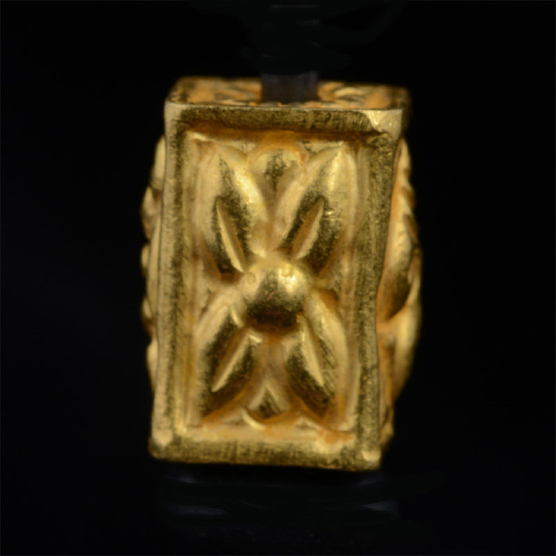 BC3261 | Pyu Gold Bead Reproduction, Box style w/Repousse Style #4 – 02