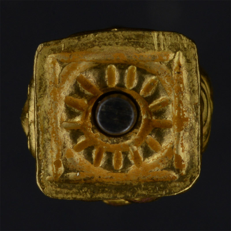 BC3261 | Pyu Gold Bead Reproduction, Box style w/Repousse Style #4 – 04