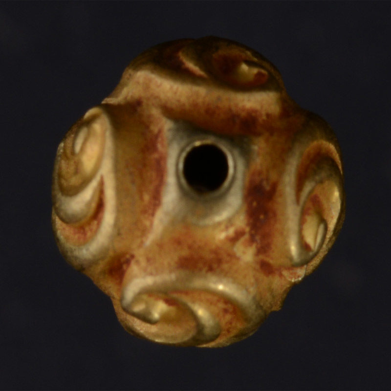 BC3265 | Pyu Gold Bead Reproduction, Pair of Balls – 01