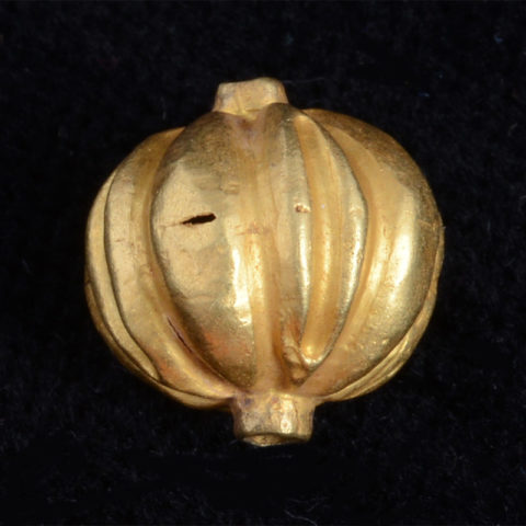 BC3271 | Ancient Pyu Gold Bead Ball w/Repousse #1