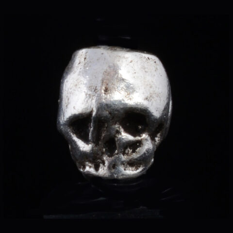 BB05 |Double Skull Bead by Bob Burkett in Antique Bronze - 02