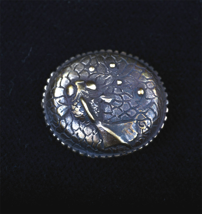BB64BR | Bronze Koi Button in Antiqued Bronze - 02