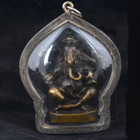 AP200 | Antique Thai Ganesha Pendant in Sterling Case - 00