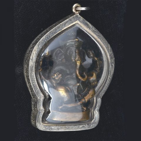 AP200 | Antique Thai Ganesha Pendant in Sterling Case - 02 | AP200 | Antique Thai Ganesha Pendant in Sterling Case - 02