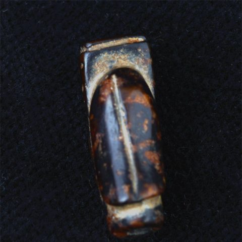 BC3291 | Han Dynasty Carved Man Bead - 05